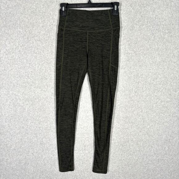 Victorias Secret Leggings XS 2 Ultimate Pockets 7/8 Army Olive Heathered Active - Picture 1 of 12